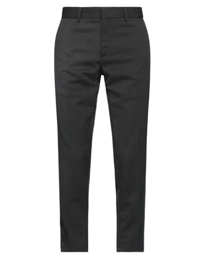 Cruna Man Pants Steel Grey Size 38 Virgin Wool, Polyester, Elastane In Black