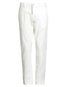 Cruna Man Pants White Size 30 Cotton, Elastane In White