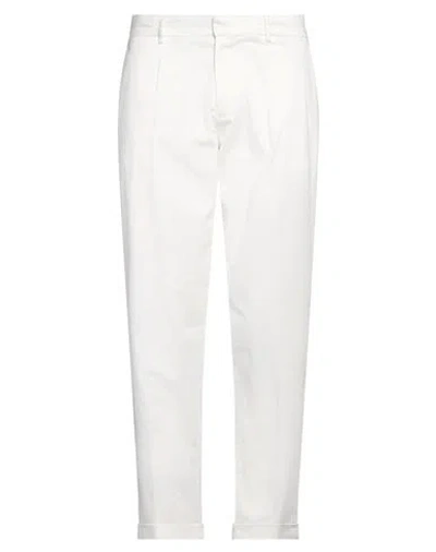Cruna Man Pants White Size 38 Cotton, Elastane