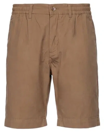 Cruna Man Shorts & Bermuda Shorts Light Brown Size 32 Cotton, Elastane