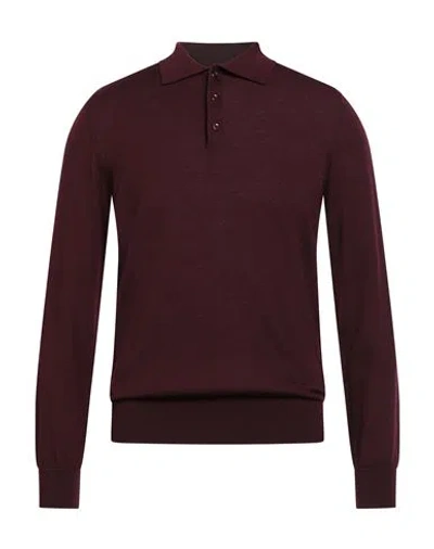 Cruna Man Sweater Burgundy Size 44 Virgin Wool