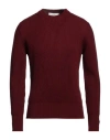 Cruna Man Sweater Burgundy Size Xxl Wool, Acetate In Red