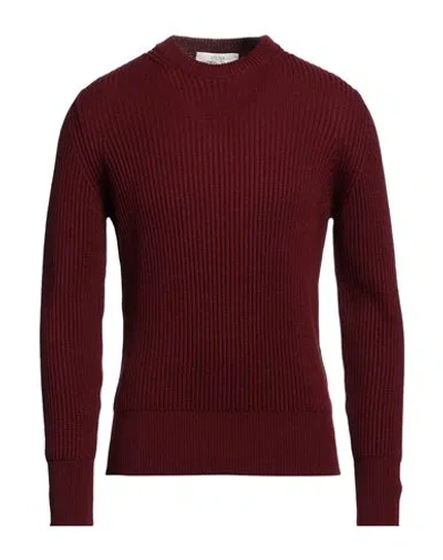 Cruna Man Sweater Burgundy Size Xxl Wool, Acetate In Red