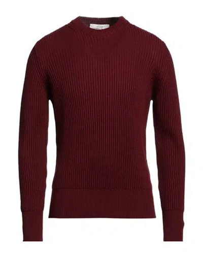 Cruna Man Sweater Burgundy Size Xl Wool, Acetate In Red