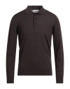 Cruna Man Sweater Dark Brown Size 44 Virgin Wool