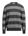 Cruna Man Sweater Grey Size 40 Alpaca Wool, Polyamide In Black