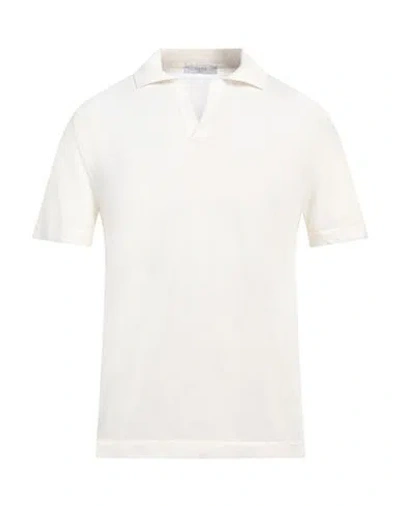 Cruna Man Sweater Ivory Size 40 Cotton In White
