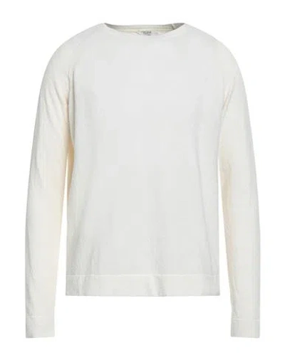 Cruna Man Sweater Ivory Size 42 Cotton, Polyamide In White