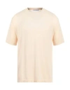 Cruna Man Sweater Ivory Size 44 Cotton In White