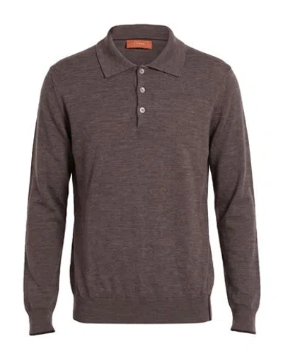 Cruna Man Sweater Taupe Size 36 Wool In Grey