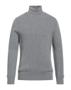 Cruna Man Turtleneck Grey Size 40 Virgin Wool In Gray