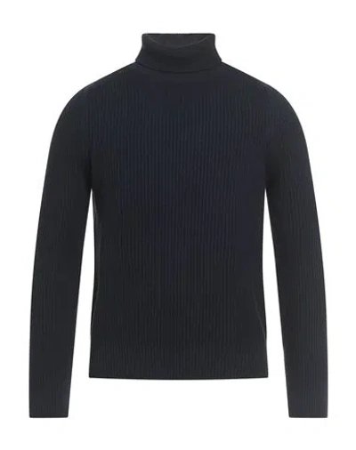 Cruna Man Turtleneck Midnight Blue Size 38 Virgin Wool