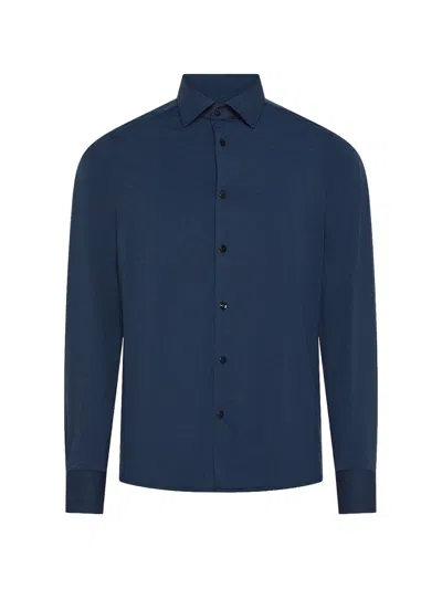 Cruna Manhattan Long-sleeve Shirt In Blue