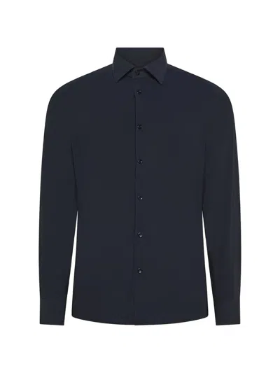 Cruna Manhattan Plain Shirt In Blue