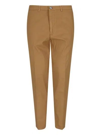 Cruna Medium Rise Brown Cotton Chinos