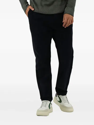Cruna Mitte Corduroy Drawstring Trousers In Blue