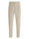 Cruna Mitte Elasticated-waistband Trousers In Neutral