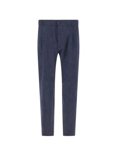 Cruna Mitte Pleated Trousers In Blue