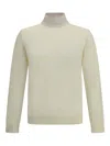 Cruna Mock-neck Long-sleeved Sweater In Neutral
