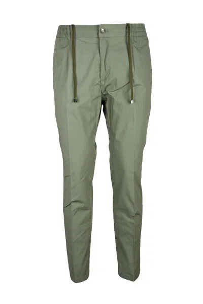 Cruna Modern Tapered Pants With Elastic Waistband In Multi