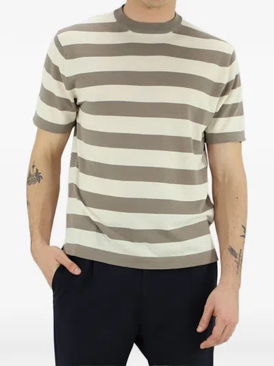 Cruna Nizza Horizontal-stripe T-shirt In Neutral