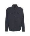 Cruna Overshirt In High-performance Technical Fabric In Blue