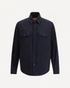 Cruna Overshirt In High-performance Technical Fabric In Blue