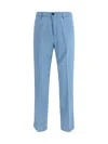 Cruna Flat Front Trousers In Blue