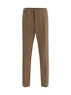 Cruna Pleat-details Trousers In Brown