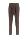 Cruna Mitte Corduroy Trousers In Brown