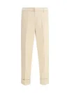 Cruna Belt-loops Trousers In Neutral