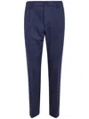 Cruna Herringbone-pattern Wool Trousers In Blue