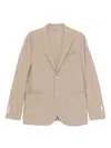 Cruna Patch-pocket Buttoned Blazer In Neutral