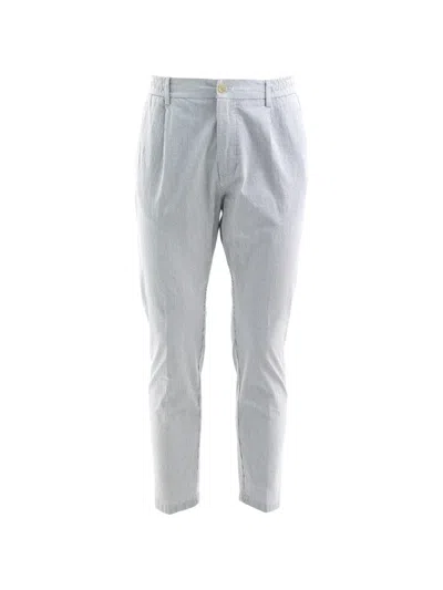 Cruna Pinstripe Pleated Trousers In Gray