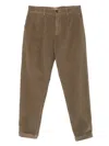 Cruna Pleated Corduroy Trousers In Brown