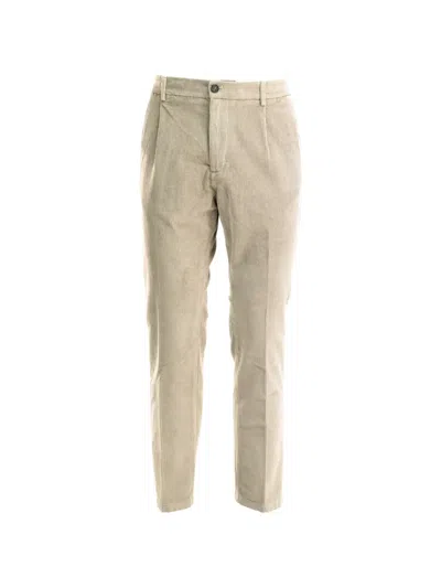 Cruna Pleated Corduroy Trousers In Neutral