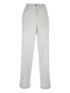 Cruna Pleated Corduroy Trousers In White