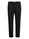 Cruna Pleated Drawstring Trousers In Black