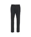Cruna Pleated Trousers With Tailored Cut And Structured Finish In Blue