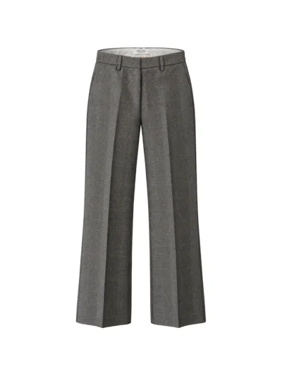 Cruna Prince Of Wales Check Tailored Trousers In Gray