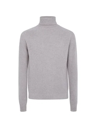 Cruna Ribbed-knit Roll-neck Sweater In Blue