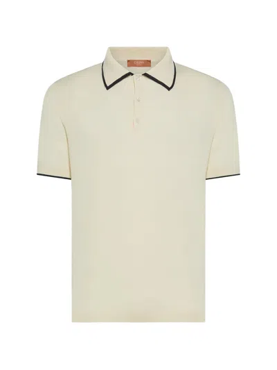 Cruna Rivoli Contrast-trim Polo Shirt In White