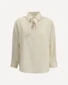 Cruna Shirt With Bow Collar In Neutral