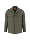 Cruna Structured Wool Shirt Jacket With Classic Collar And Chest Pockets In Green