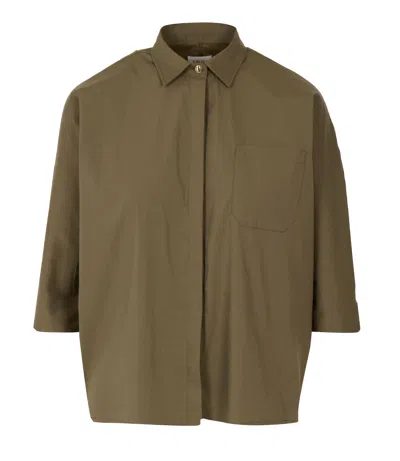 Cruna Shirts Olive Military In Brown