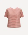 Cruna Striped Button-back T-shirt In Multi