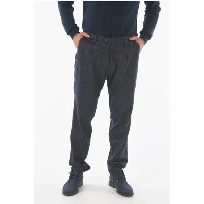 Cruna Single-pleated Raval1p. L. Herringbone Wool Blend Men's Pants