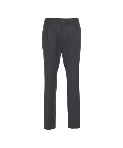 Cruna Slim-fit Chino Trousers With Pressed Pleats In Gray