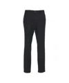 Cruna Slim Fit Chinos With Pressed Pleats In Black