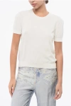 Cruna Solid Color Nina Crew-neck T-shirt In White